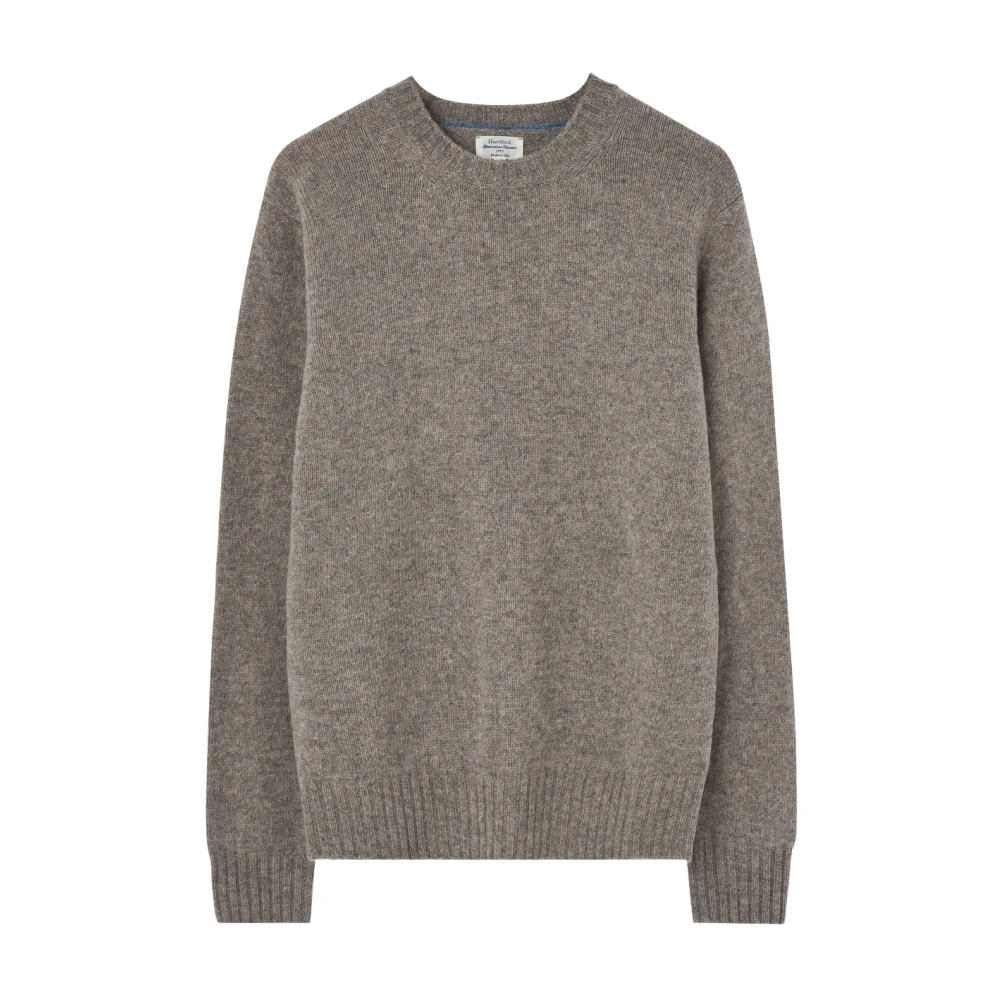 Hartford Shetland Crew Sweaters Gray Heren