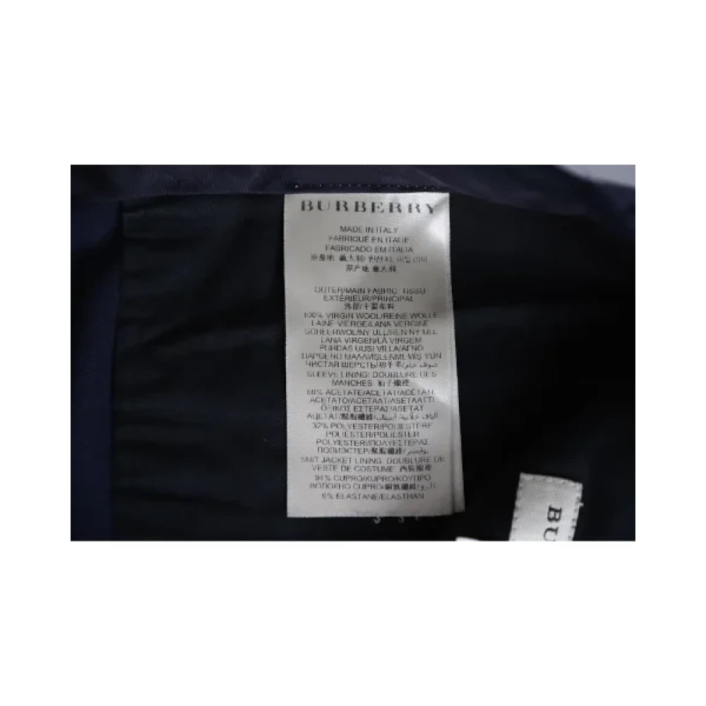 Burberry Vintage Pre-owned Wool bottoms Blue Heren