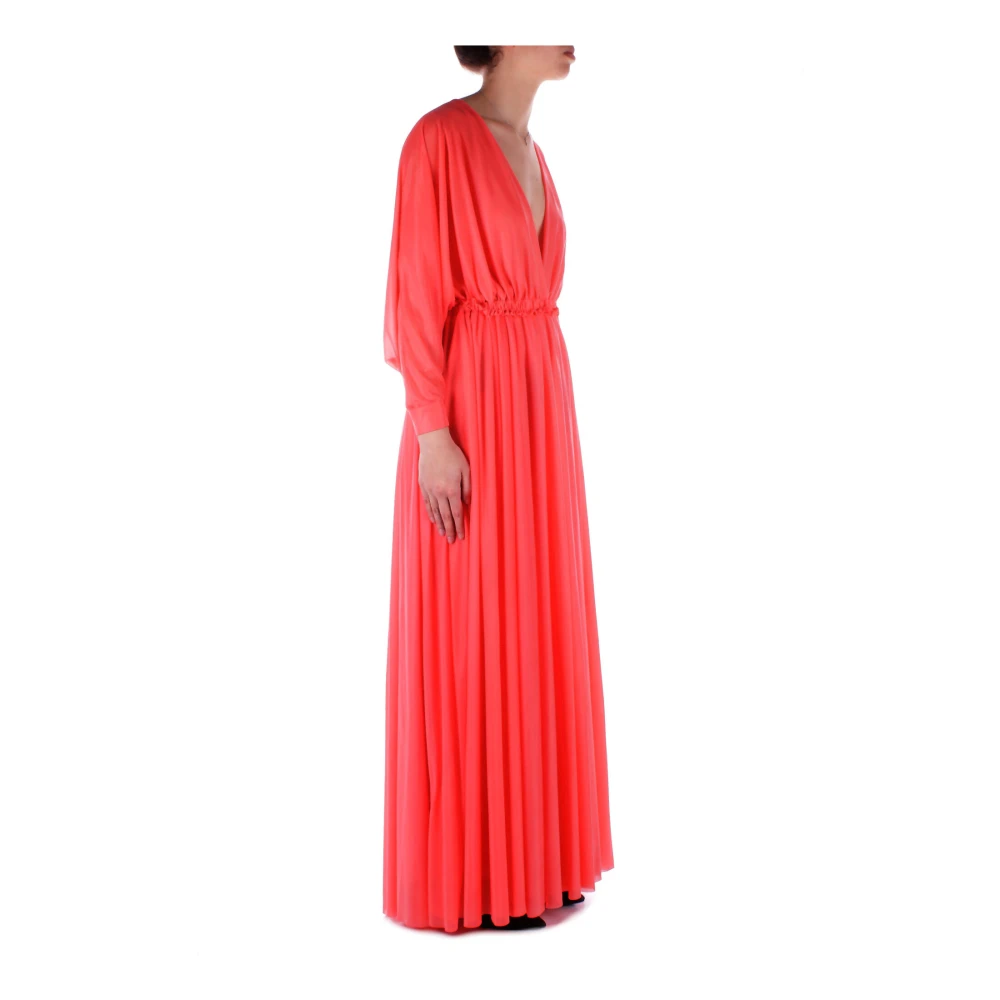 pinko Koraalrode Jurk met Gerimpelde Achterkant Red Dames