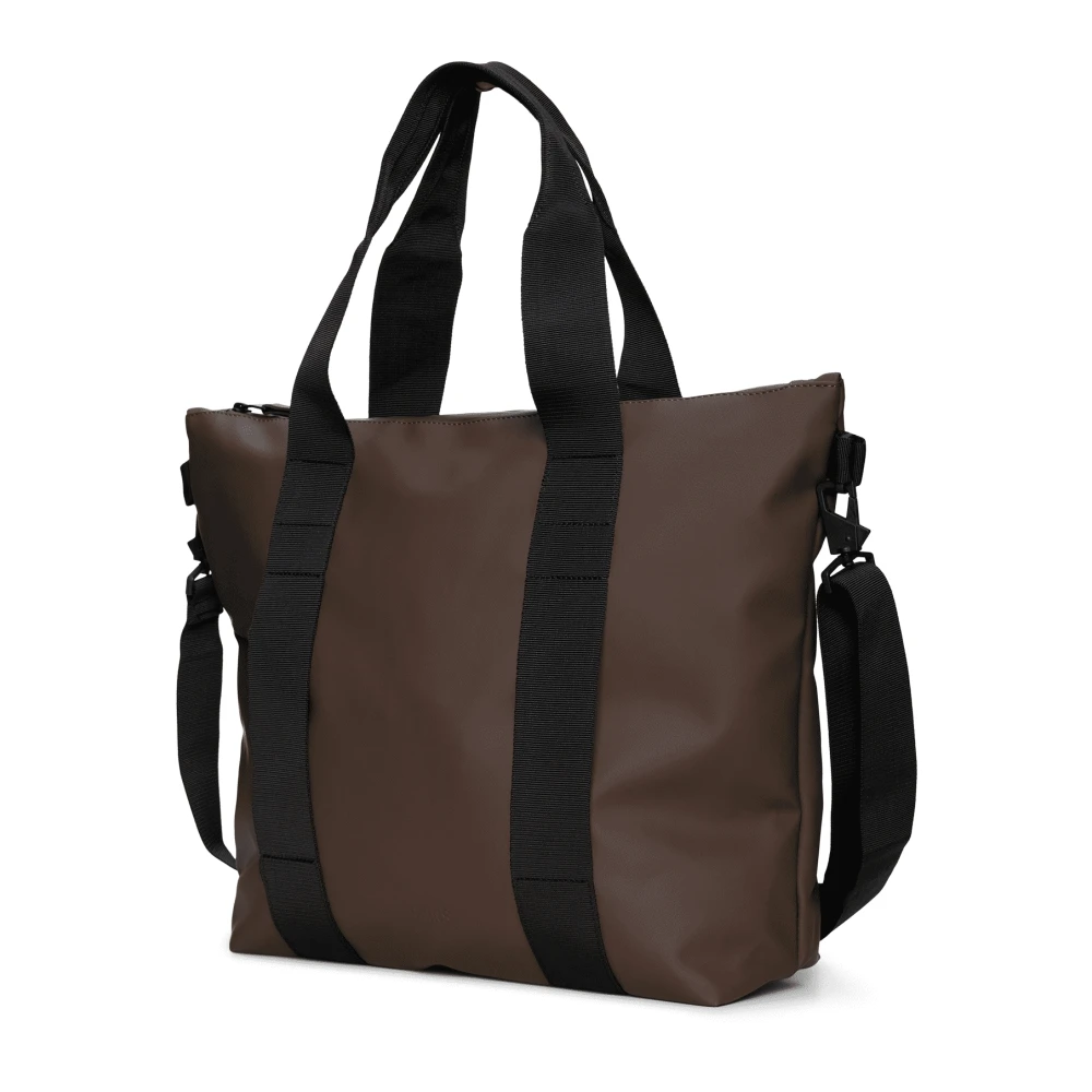 Rains Mini Tote Tas met Ritssluiting Brown Heren