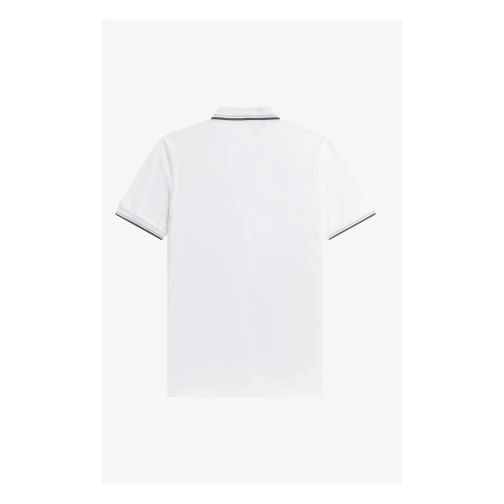 Fred Perry Slim Fit Twin Tipped Polo White Heren
