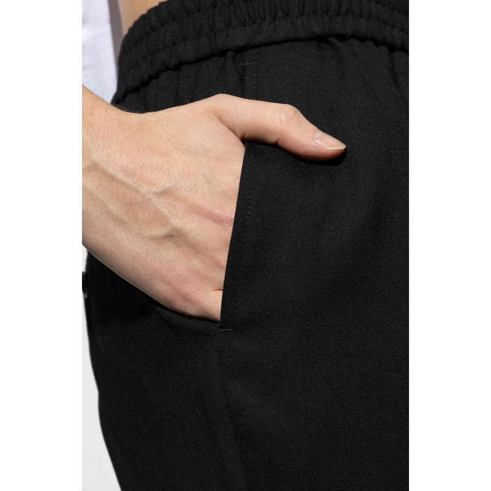Ami Paris Wollen broek Black Heren