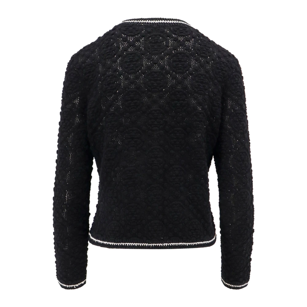 TORY BURCH Zwart Gebreid met Metalen Knopen Black Dames