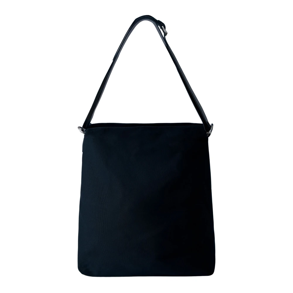 Dries Van Noten Black Shoulder Bags, Male, One Size, Canvas Tote Bag