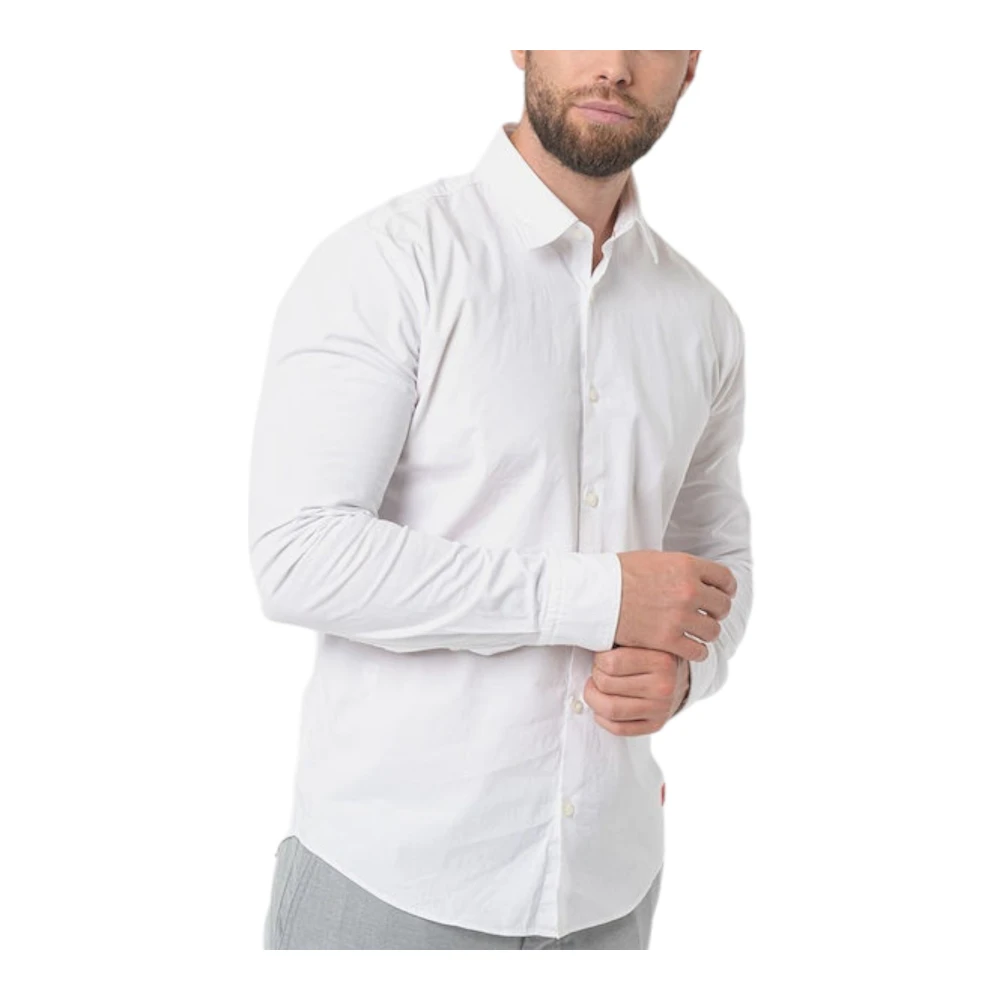 Hugo Boss Lange mouwen overhemd White Heren