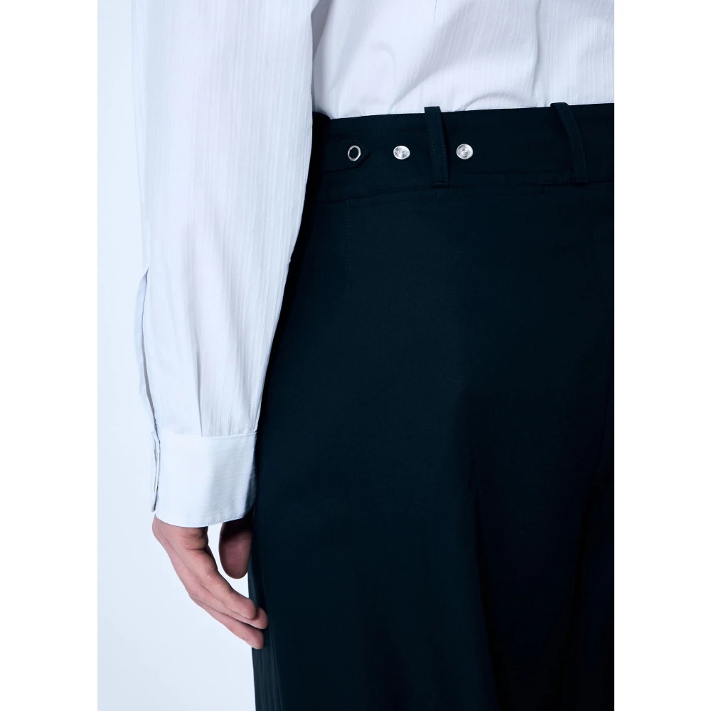 Kiko Kostadinov Fold-over Plain Weave Broek Black Heren