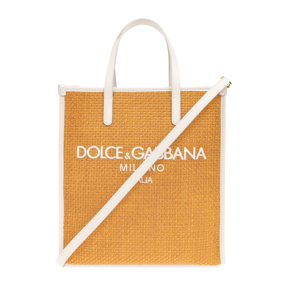 Dolce & Gabbana Geweven shopper tas Beige Dames