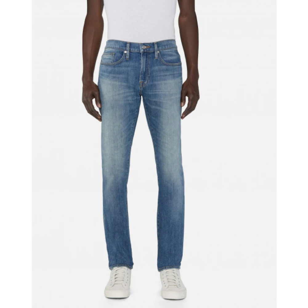 Frame Slim Straight Leg Jeans Blue Heren