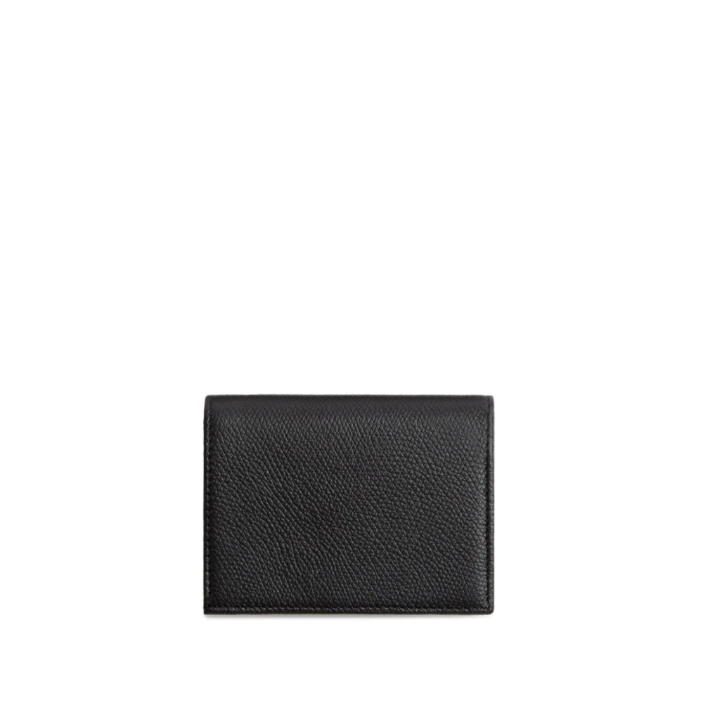 Valentino Garavani Zwarte V-Logo Handtekening Flap Portemonnee Black Dames
