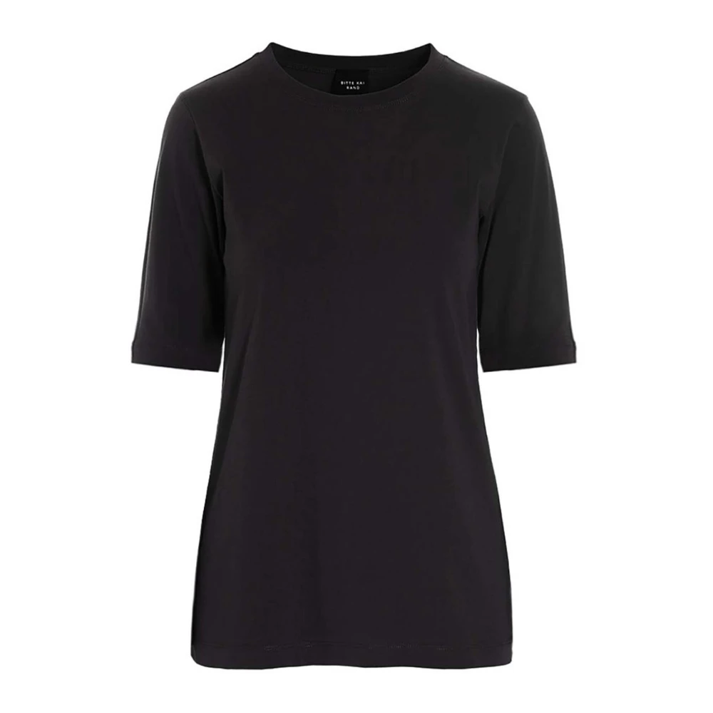 Bitte Kai Rand Zwarte Katoenen T-Shirt Top Black Dames