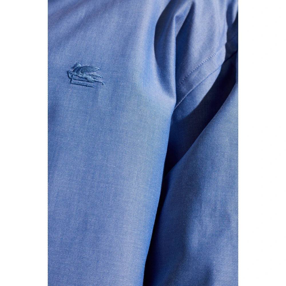 ETRO Katoenen jas met logo Blue Dames
