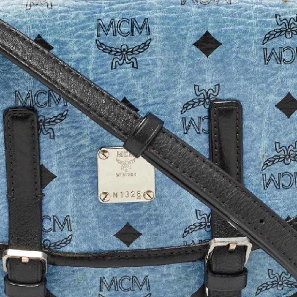 MCM Pre-owned Leather crossbody-bags Blue Dames
