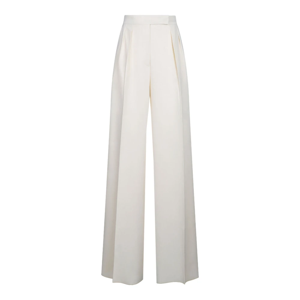 Max Mara Beige Pianoforte Broek met Wijde Pijpen Beige Dames
