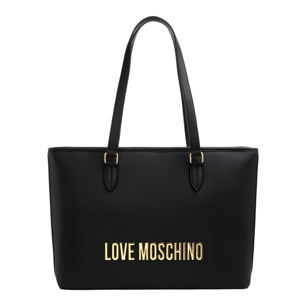 Love Moschino Stilren Tote Bag med Dragkedja Black, Dam