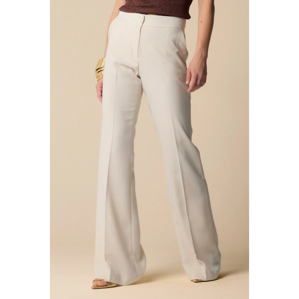 Kocca Stijlvolle Wijde Broek White Dames