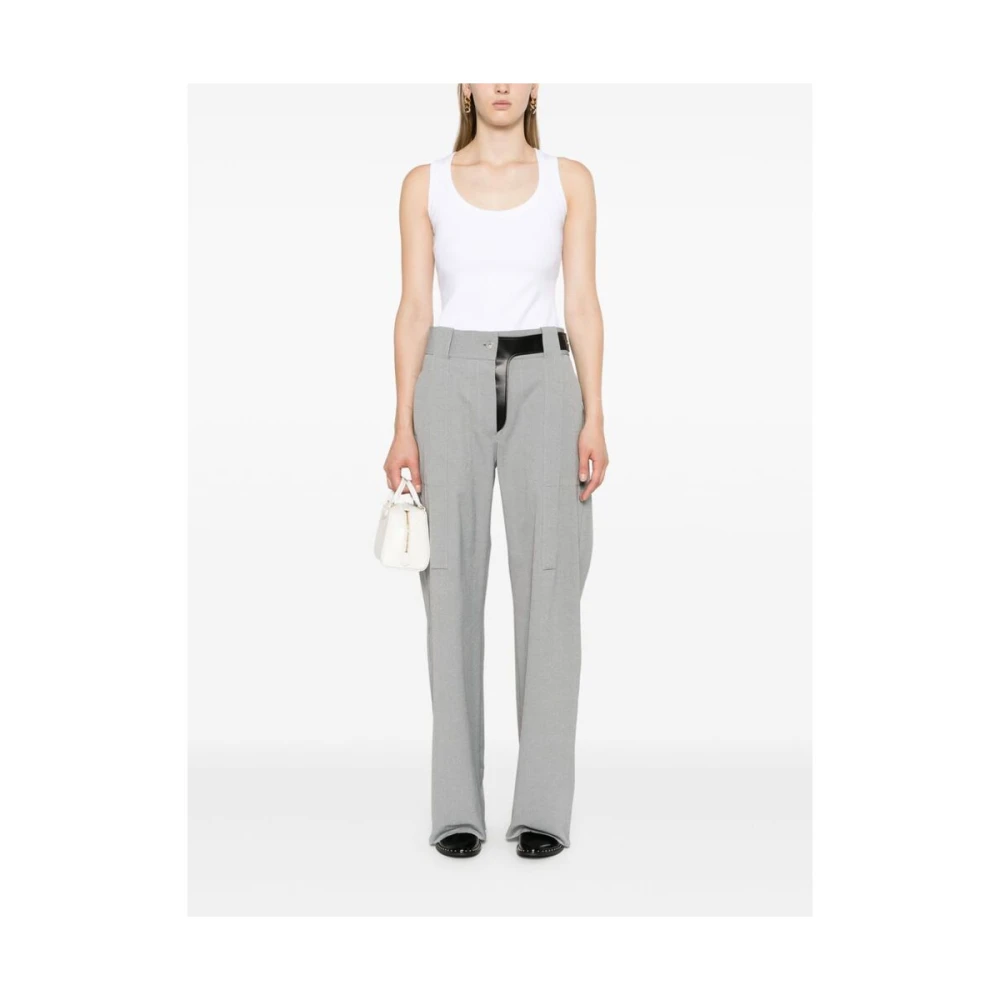 alexander mcqueen Witte geborduurde logo U-hals mouwloze top White Dames