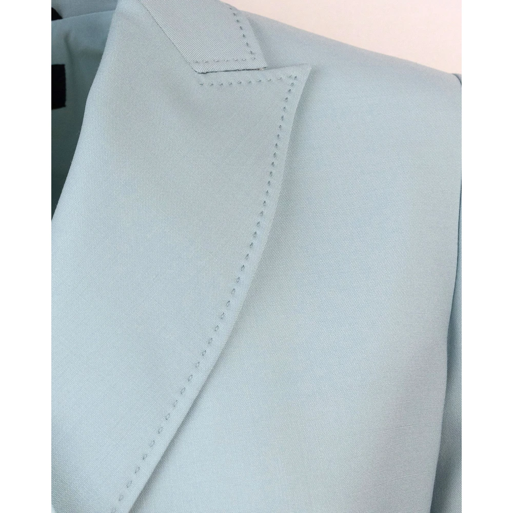 Max Mara Blauwe Wollen Jas Klassieke Stijl Blue Dames