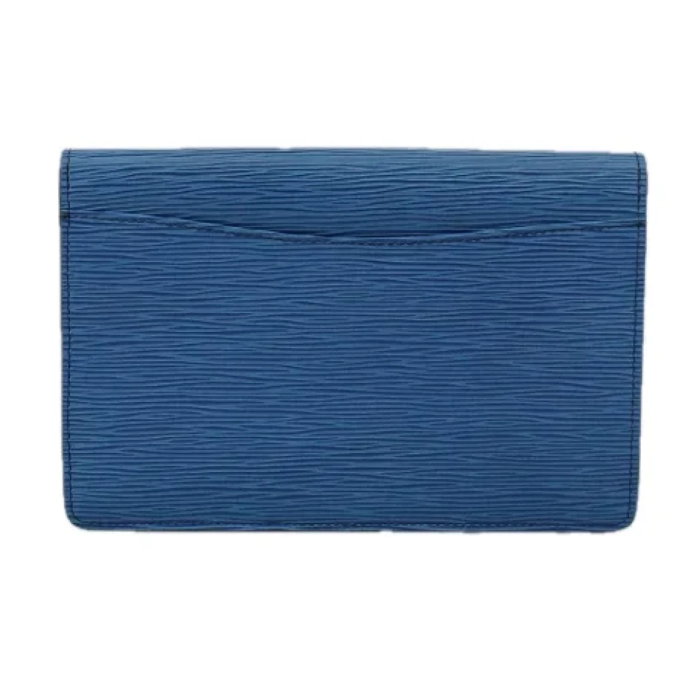 Louis Vuitton Vintage Pre-owned Leather clutches Blue Dames