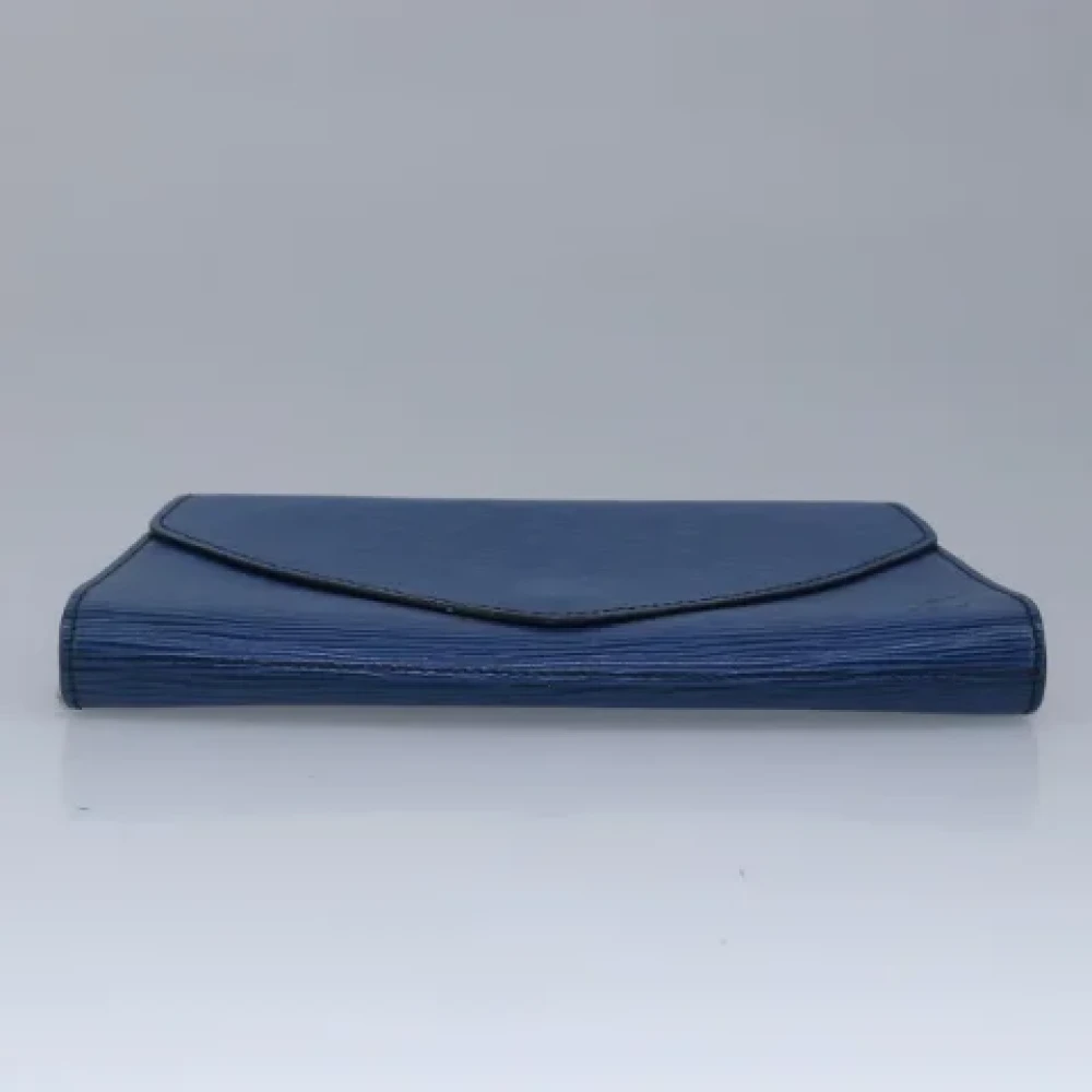 Louis Vuitton Vintage Pre-owned Leather clutches Blue Dames