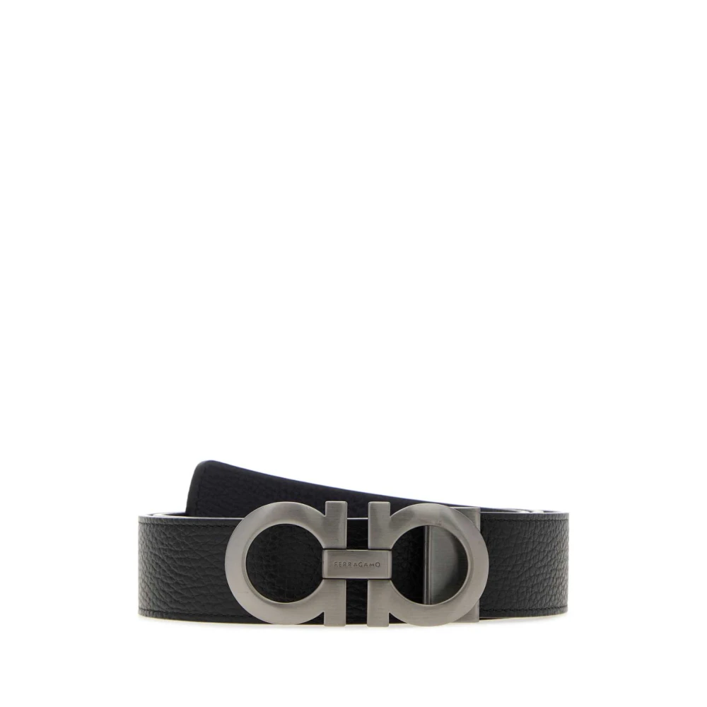 Ferragamo Belts, Male, 115 Cm, Double Adjus Belt Black