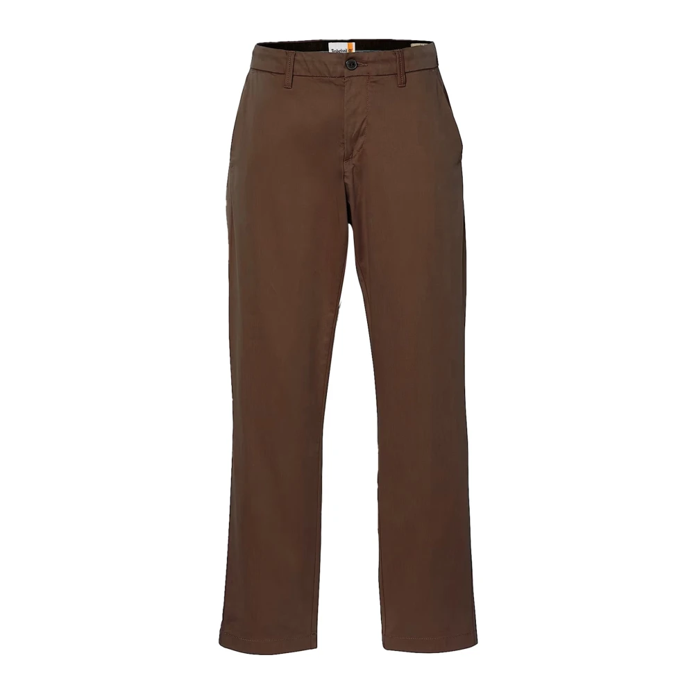Timberland Slim Fit Stretch Twill Chino Broek Brown Heren