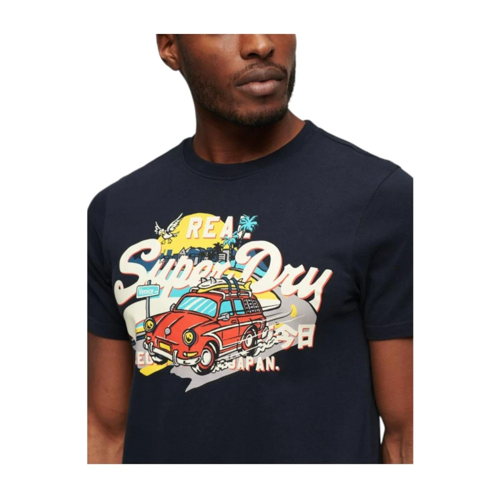 Superdry Grafische Eclipse Zomer Vibes T-shirt Black Heren