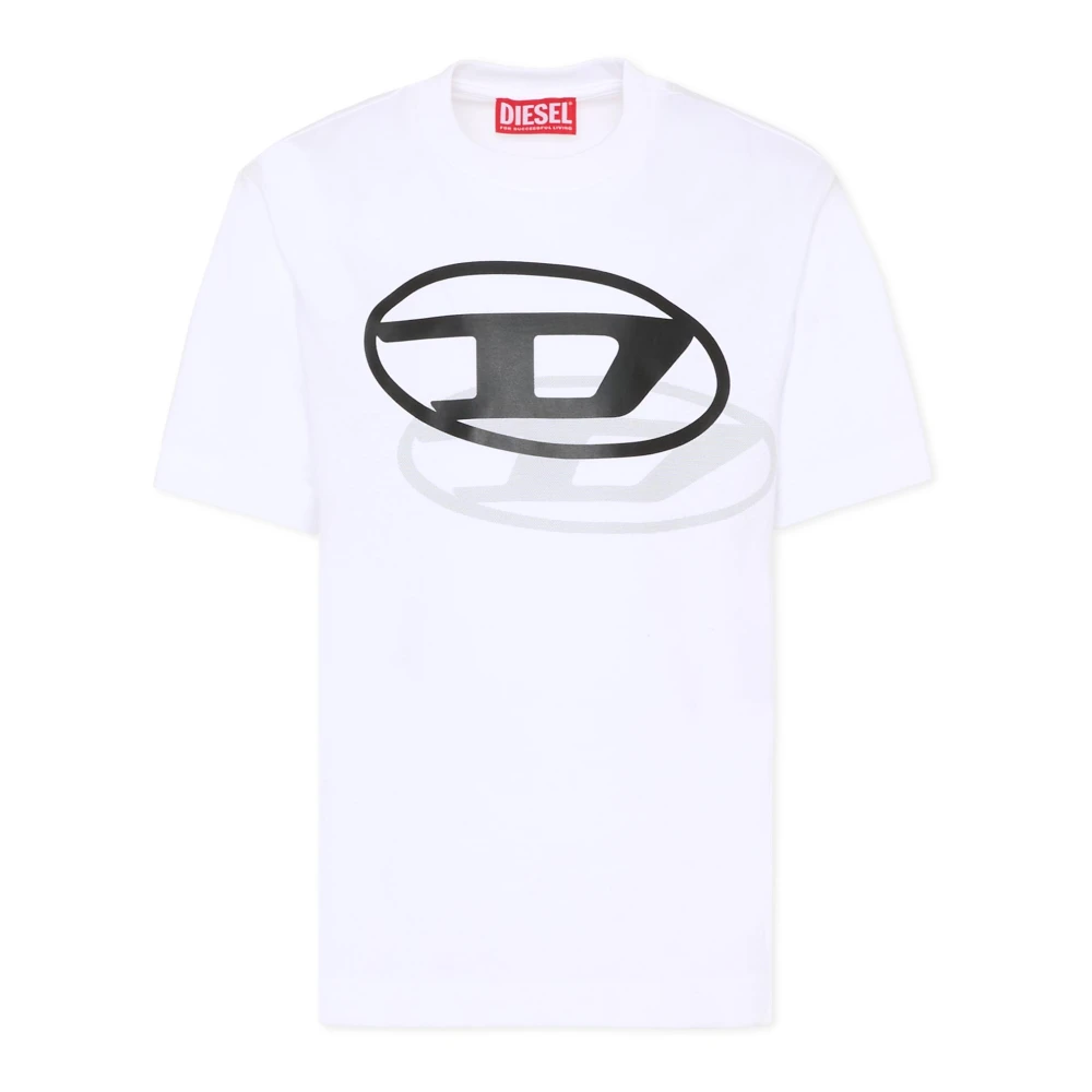 Diesel Boys White Kids Short Sleeve T-Shirts, 14 Y, Short Sleeves T-Shirt
