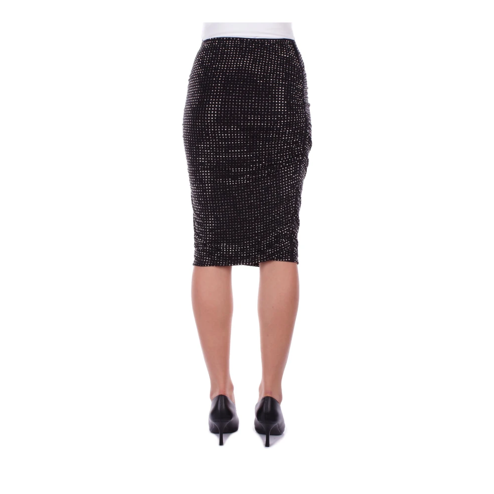 pinko Zwarte Rok met Pailletten Black Dames