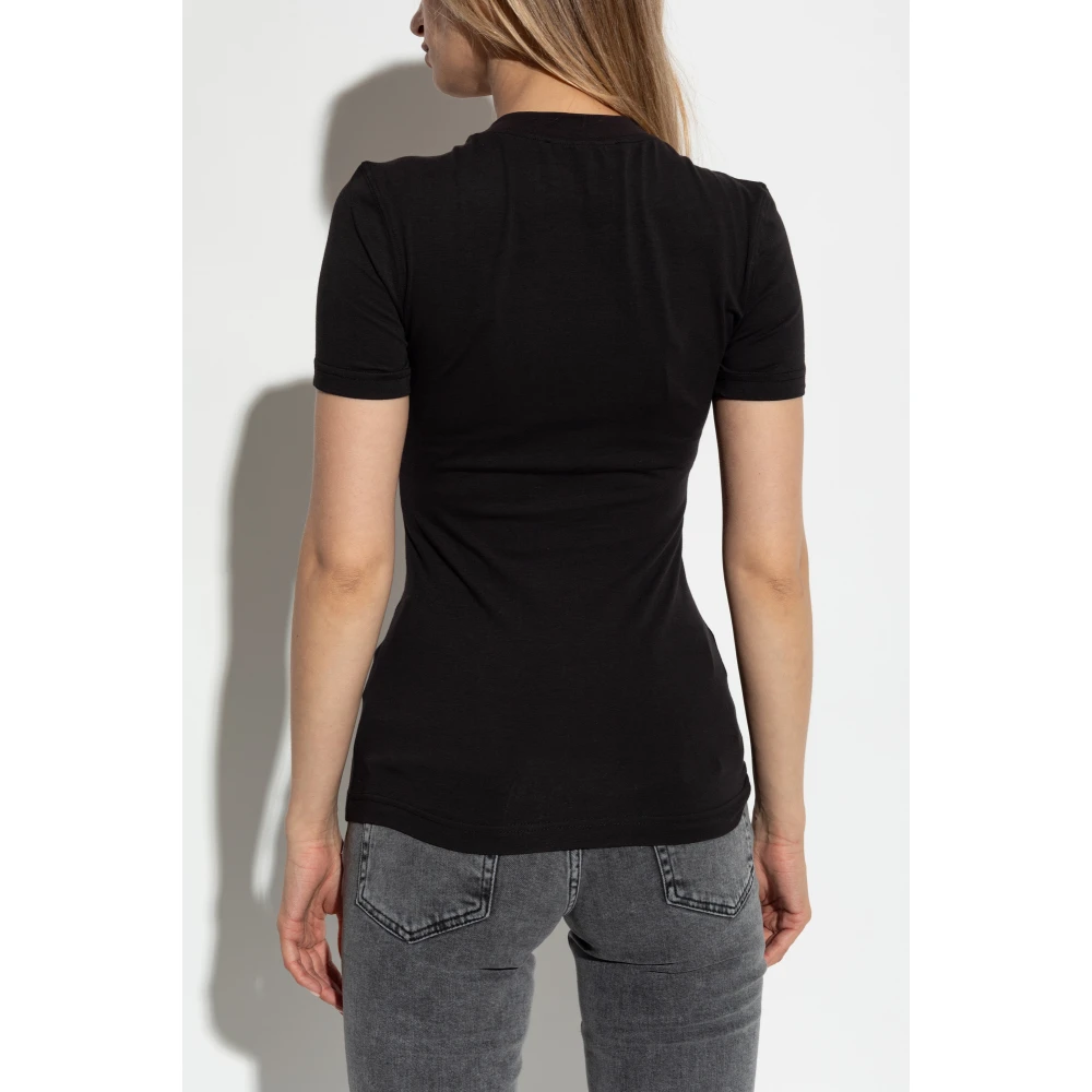 Versace Jeans Couture T-shirt met logo Black Dames