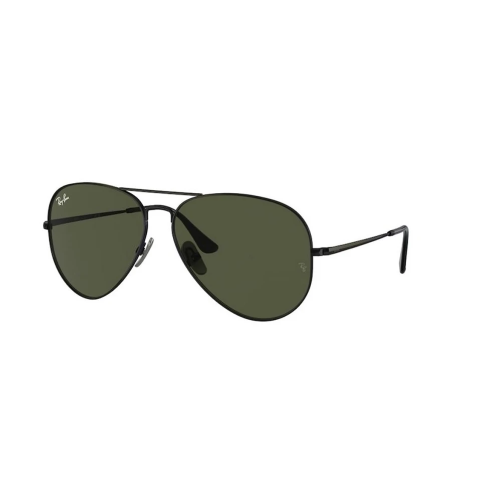 Ray-Ban Unisex Black Sunglasses, 58 Mm, Premium Aviator Titanium Glasses