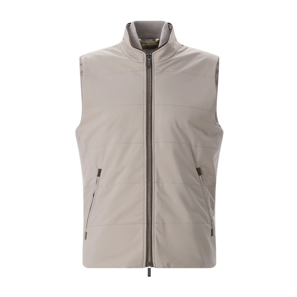 Maurizio Baldassari Mannelijk Beige Jassen Heren, 2XL, Leer, Geïsoleerd Vest