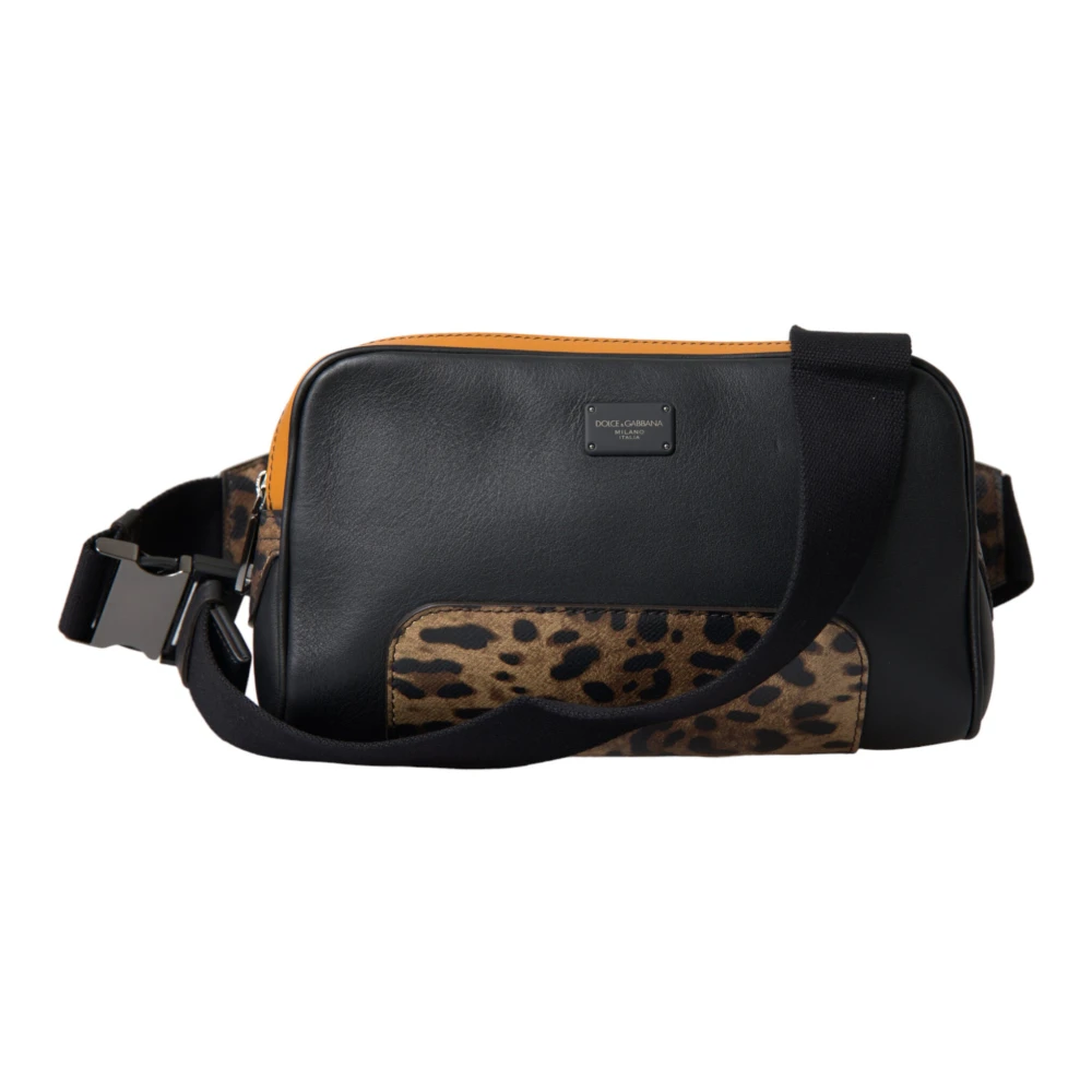 Dolce & Gabbana Exotische Luipaardleren Heuptas Black Dames