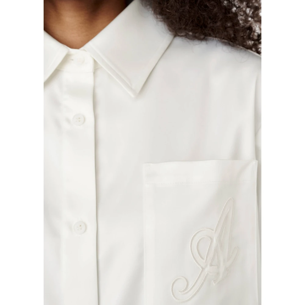 Axel Arigato Rumi Satijnen Blouse White Dames