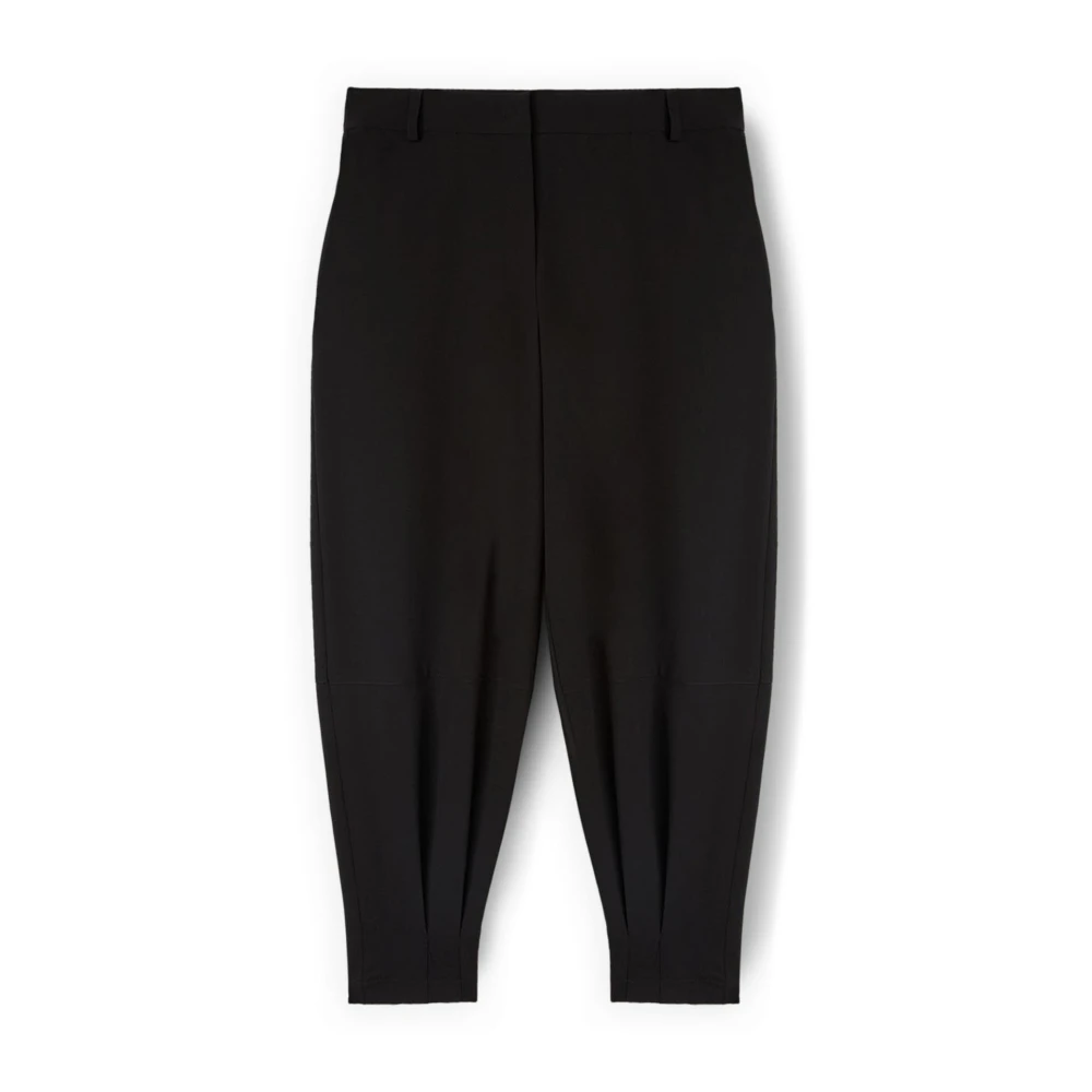 Motivi Vrouw Zwart Carrot Broek Met Omgeslagen Zoom