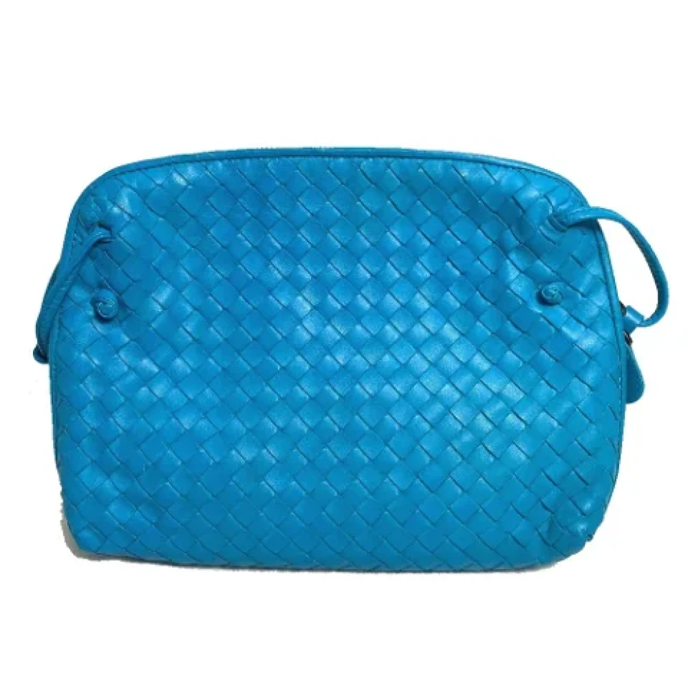 Bottega Veneta Vintage Pre-owned Leather shoulder-bags Blue Dames
