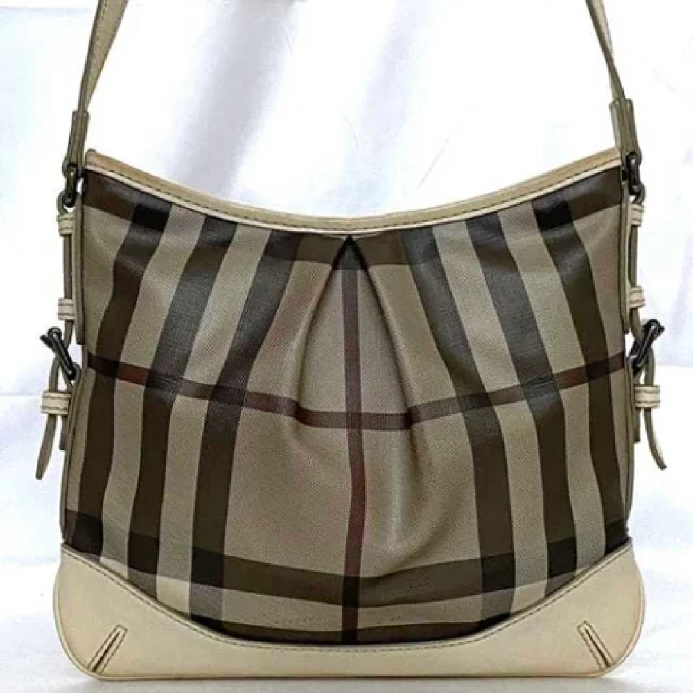 Burberry Vintage Pre-owned Leather shoulder-bags Gray Dames