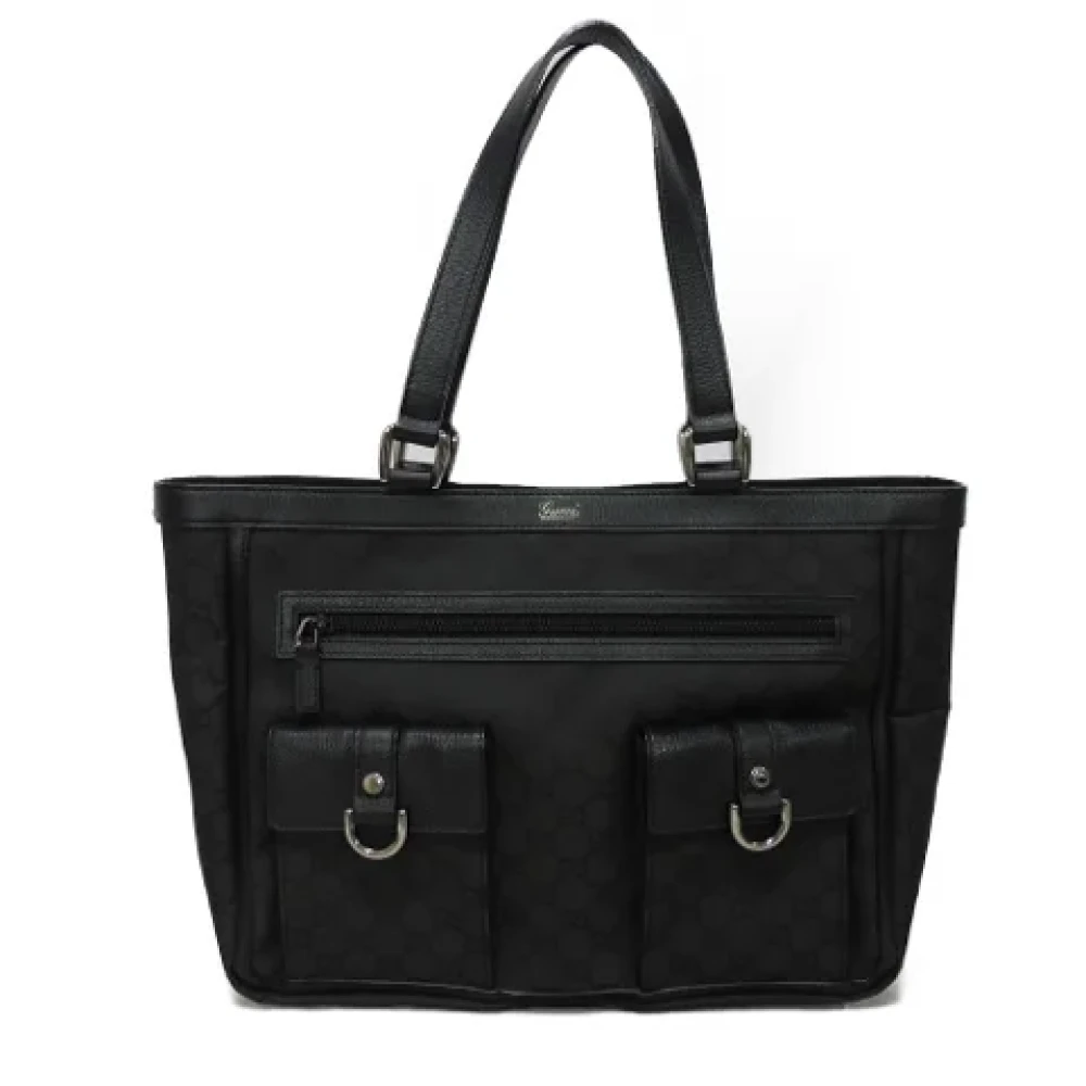 Gucci Vintage Pre-owned Canvas totes Black Dames