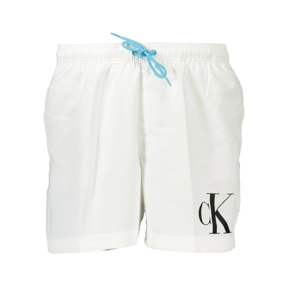 Calvin Klein Men's White Medium Swimming Boxer