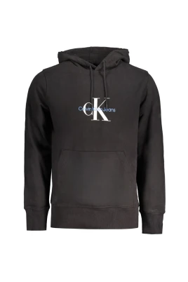 Svart Bomull Huva Sweatshirt med Logotyp