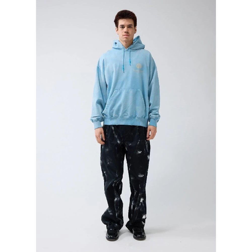 New Amsterdam Surf Association Blauwe Logo Hoodie Oversized Fit Blue Heren