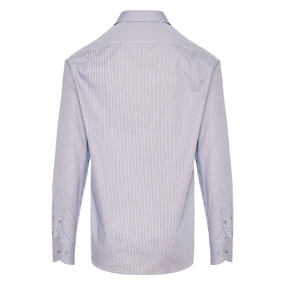 PAUL & SHARK Gestreept katoenen twill overhemd Brown Heren