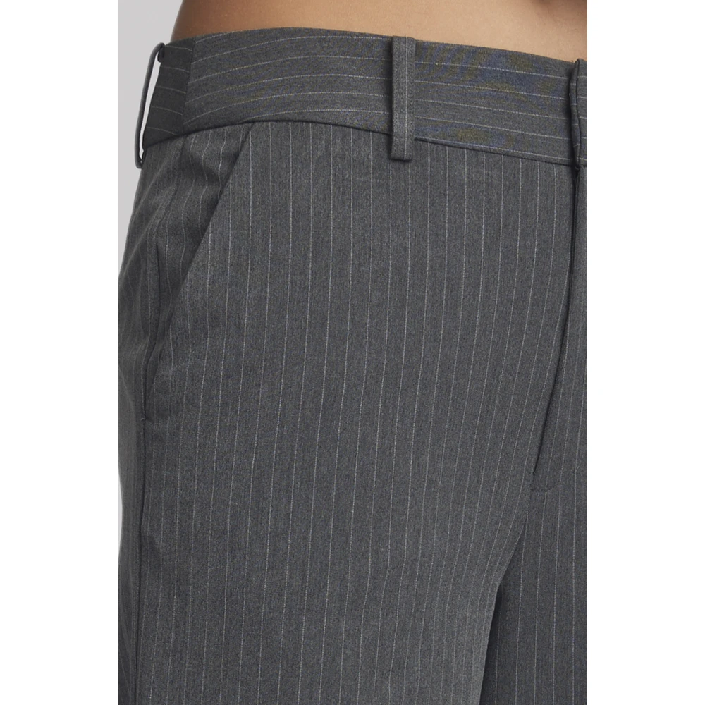 Gestuz Grijze Pinstripe Rechte Pijp Broek Gray Dames