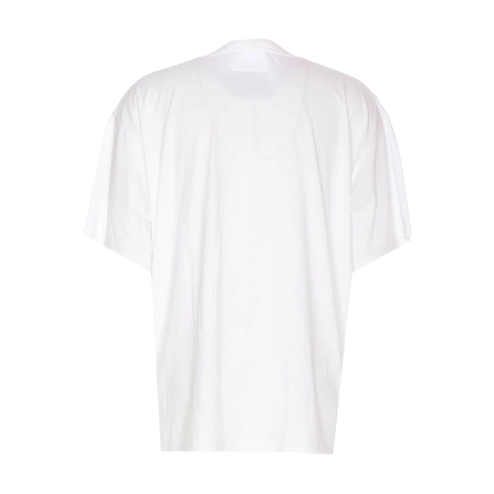MM6 Maison Margiela Witte Katoenen Jersey Crew Neck T-shirt White Heren