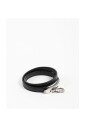 bracelet-en-cuir-noir-double-tour-avec-cadenas