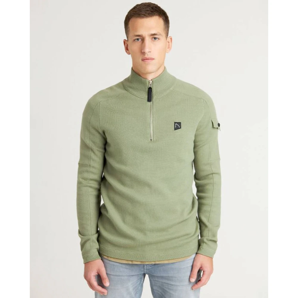 Chasin Stijlvolle Oscar Half Zip Vest Green Heren