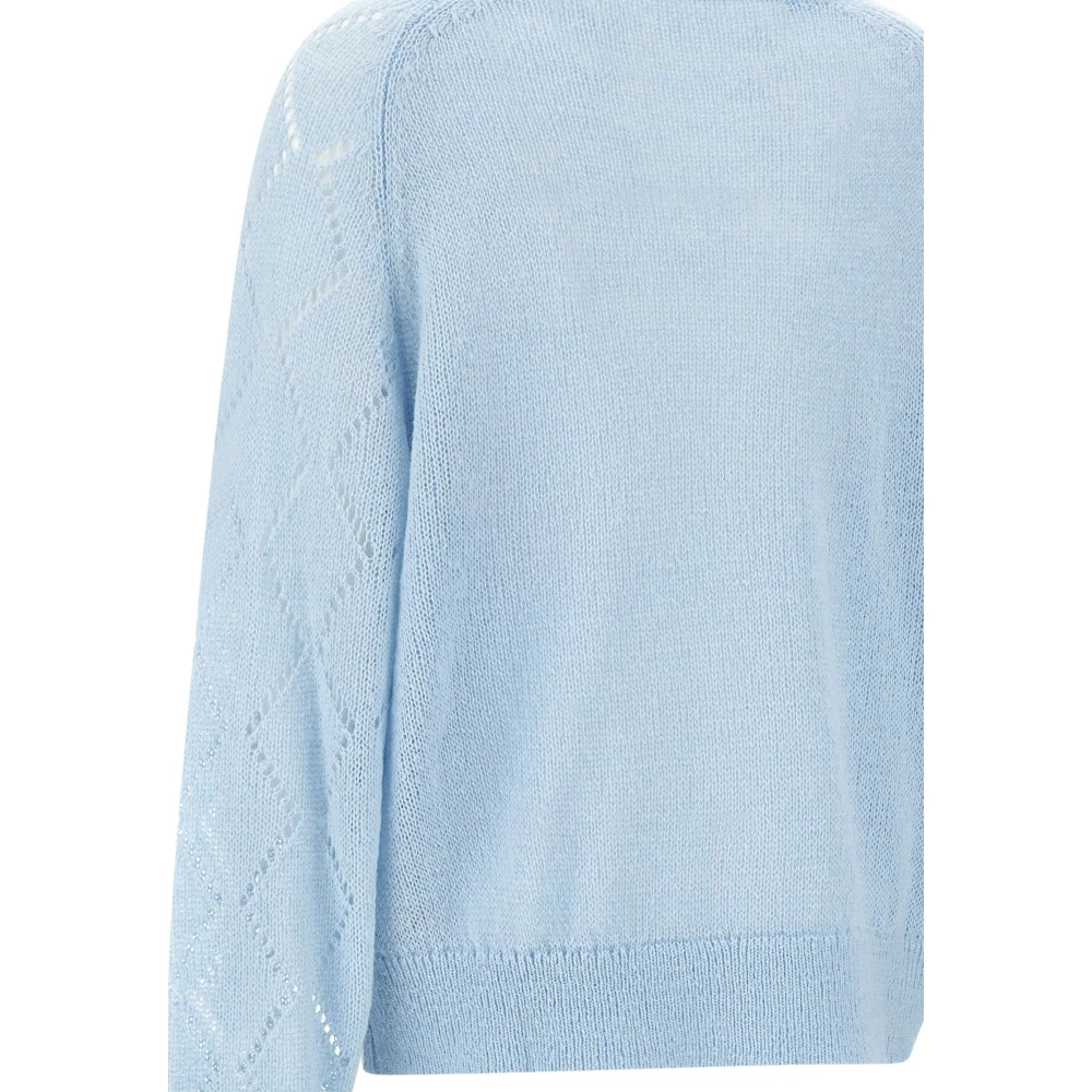Rotate Birger Christensen Blauwe Gebreide Trui van Wolmix Blue Dames