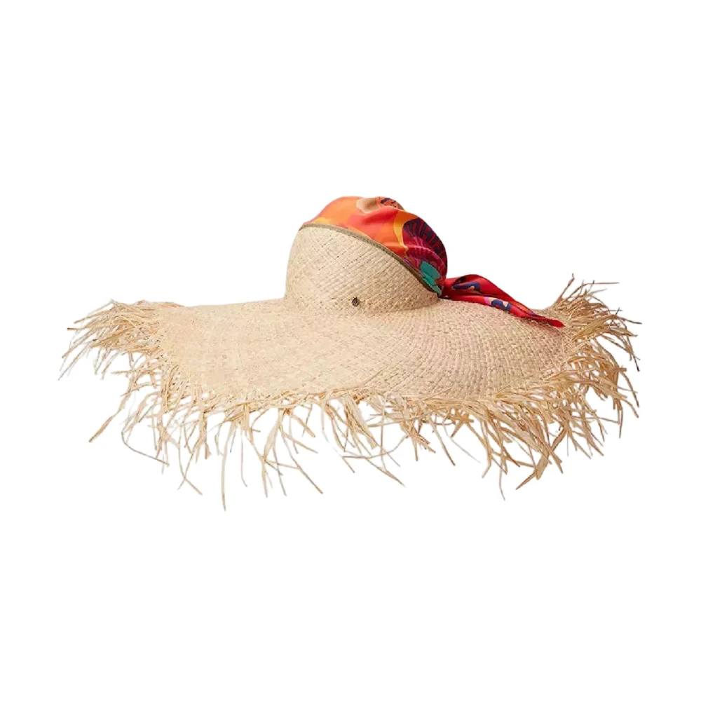 Maison Michel Beige Straw Hat Beline Beige Dames