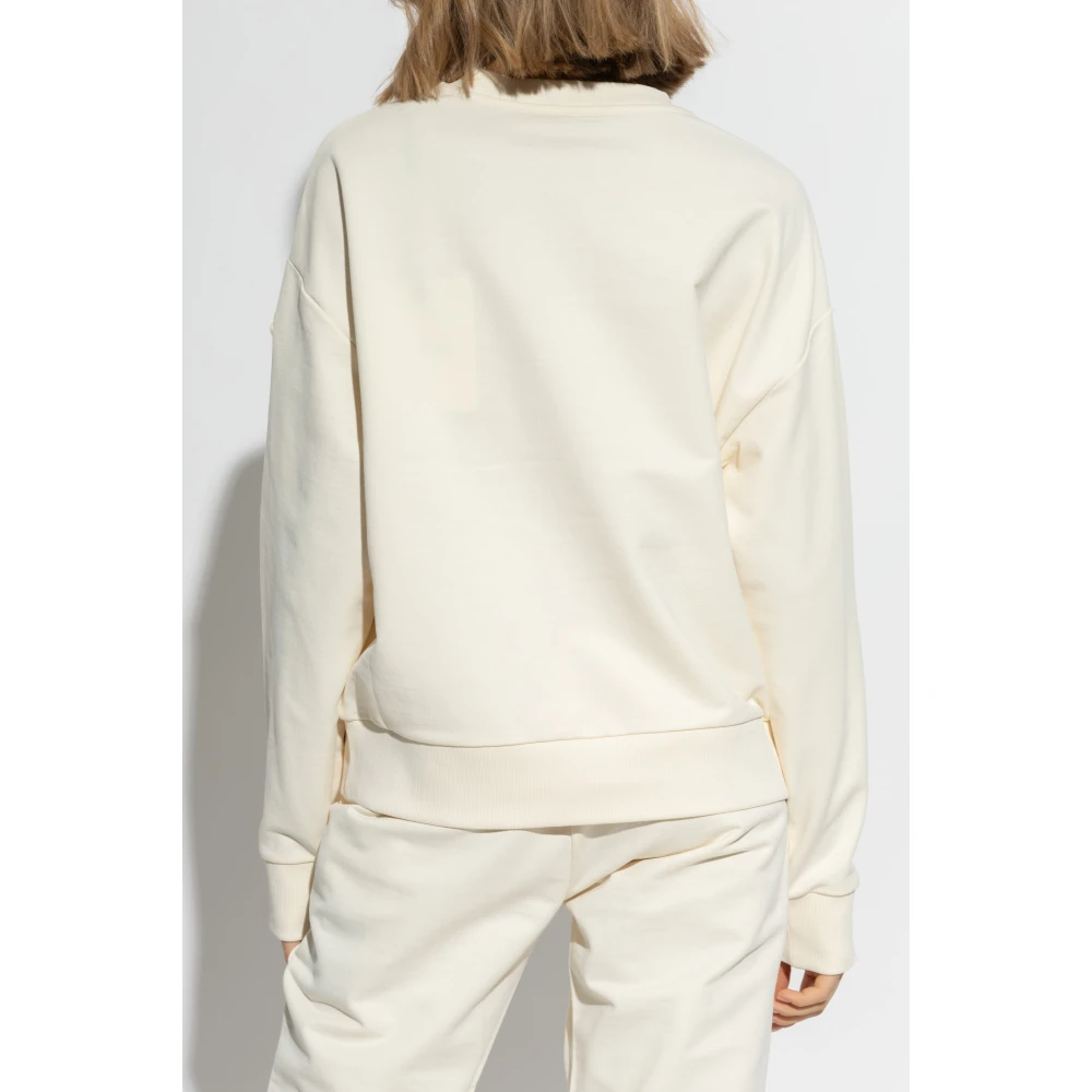Moncler Sweatshirt met logo Beige Dames