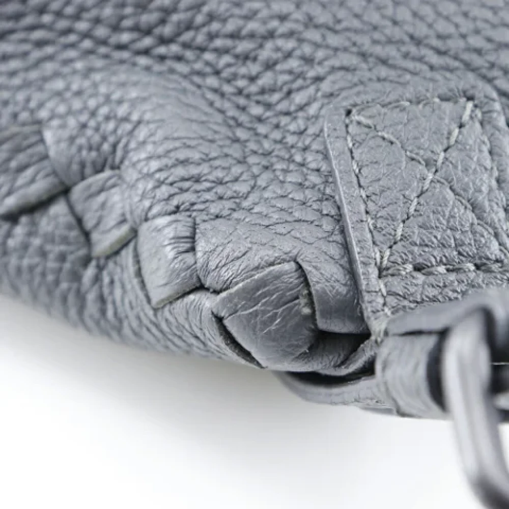 Bottega Veneta Vintage Pre-owned Leather shoulder-bags Gray Dames