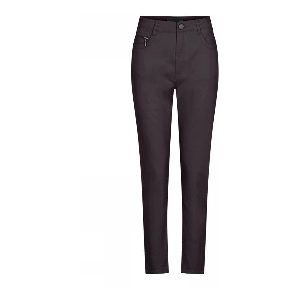 C.ro Women's Gray Dark Grey Suzanne Trousers With Zipper Detail - Slim-Fit Trousers - 2XL - Trousers